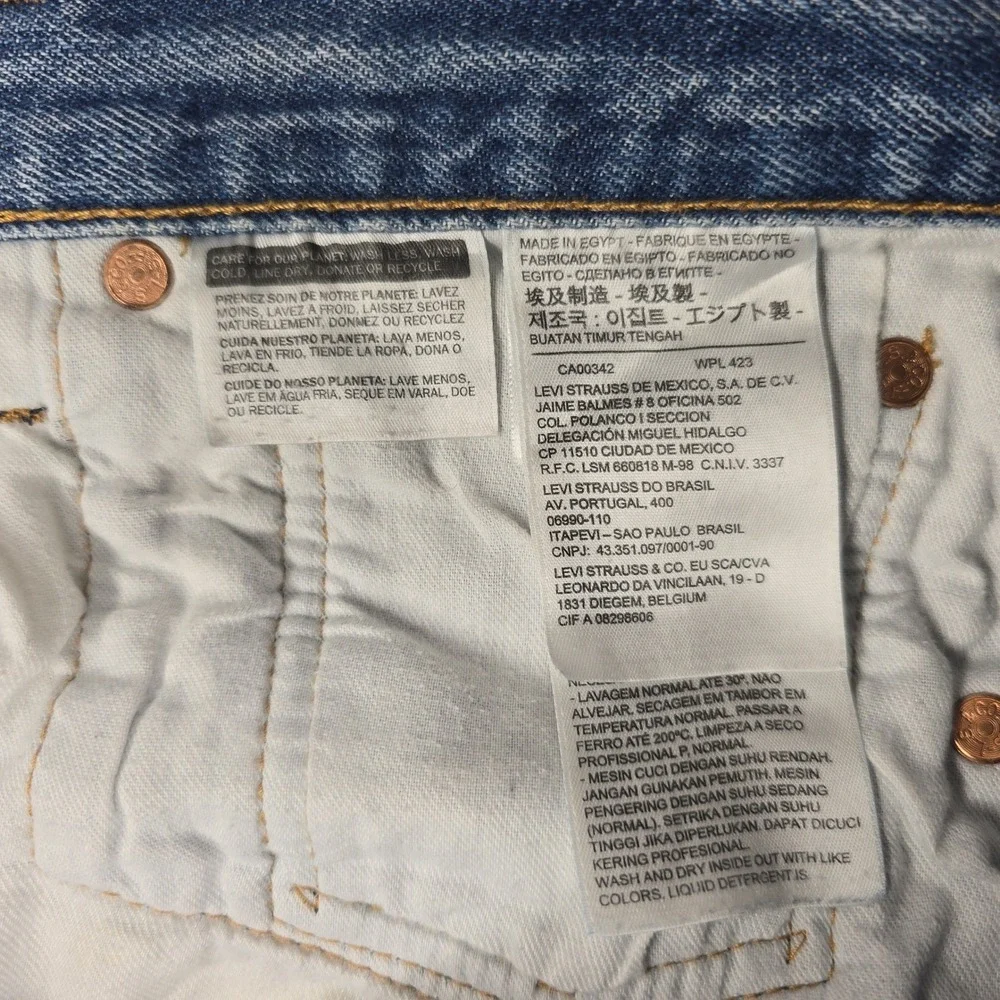 Levi's 501 Original Fit Button Fly Blue‎ Denim Jeans Mens 34x32 Medium Wash